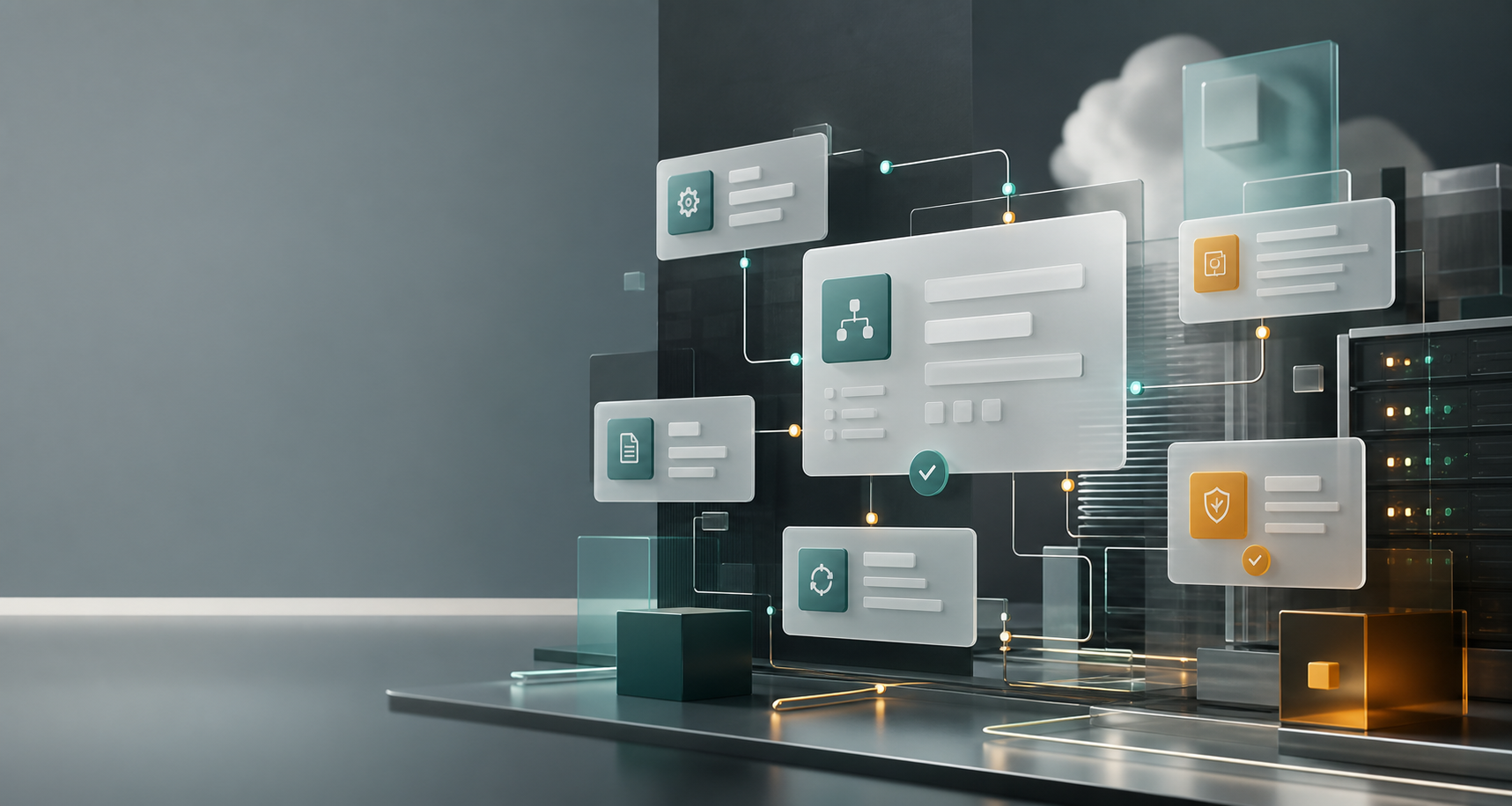 Abstrakte Visualisierung vernetzter Software-Workflows und Automatisierung